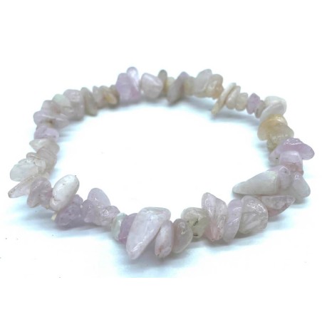 Bracelet perles chips Kunzite