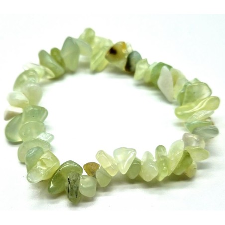 Bracelet perles chips Jade Verte
