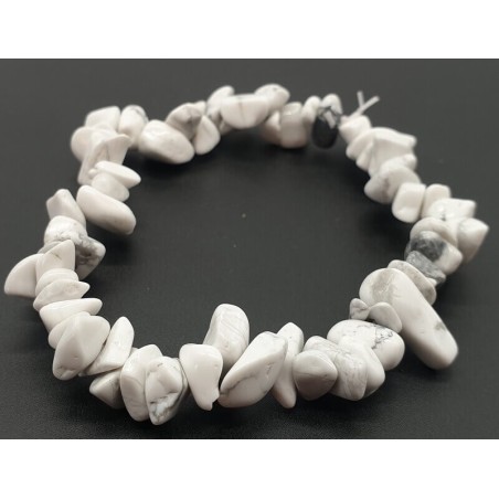 Bracelet perles chips Howlite