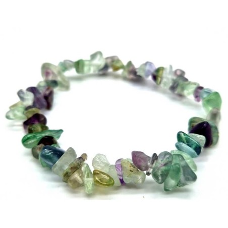 Bracelet perles chips Fluorite