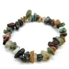 Bracelet perles chips en pierre naturelle Agate Mousse – Spiritual-Deity