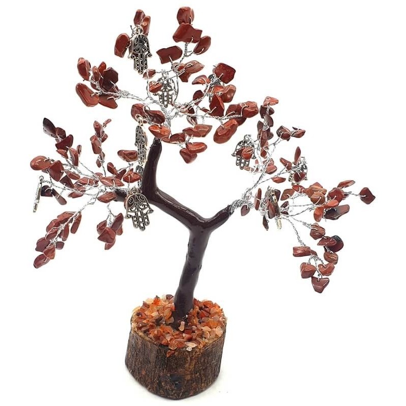 Arbre du Bonheur Jaspe Rouge Main de Fatima 160pcs