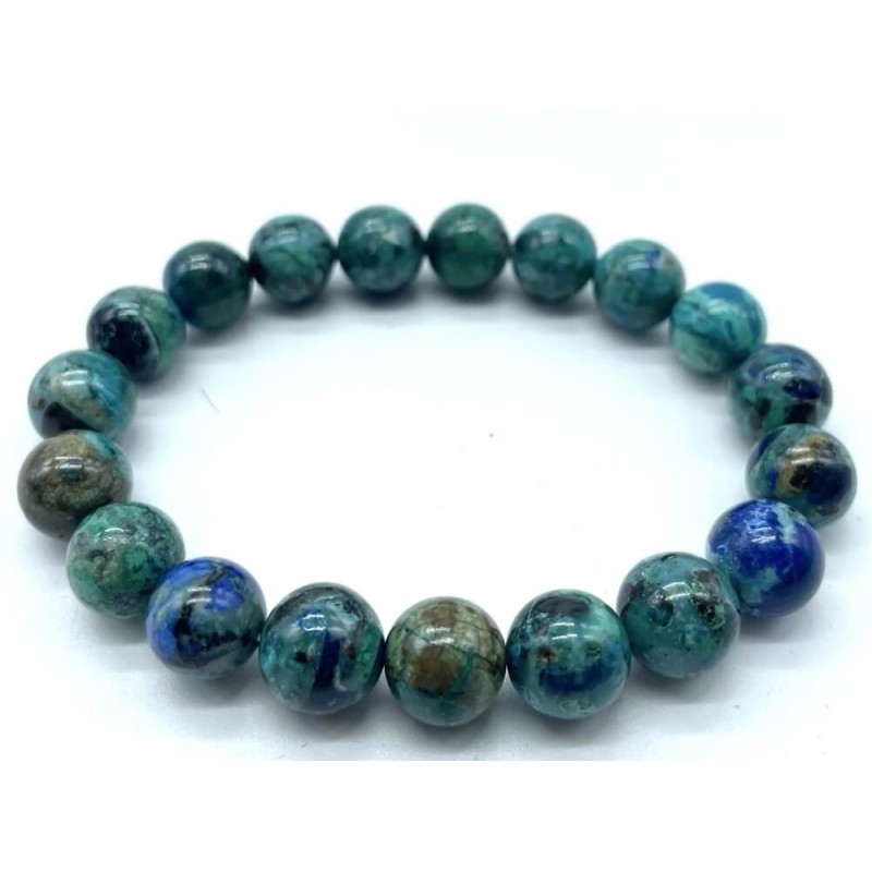 Bracelet Azurite 'AAA' perles 10mm