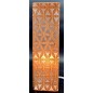 Lampe Sélénite Rectangle Gravée 25cm - Fleur de Vie dorée