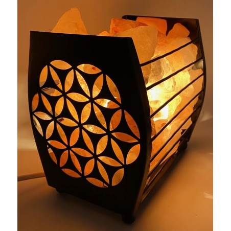 Lampe de Sel Panier Fleur de Vie 3KG