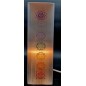 Lampe Sélénite Rectangle Gravée 25cm - 7 Chakras