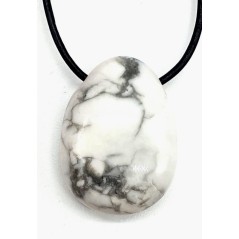 Howlite roulée Percée 3cm