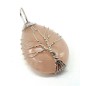 Pendentif Arbre de Vie - Quartz Rose