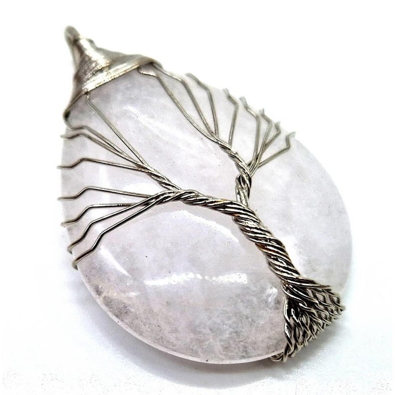 Pendentif Arbre de Vie - Cristal de Roche