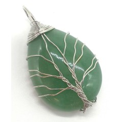 Pendentif Arbre de Vie - Aventurine Verte