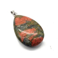 Pendentif Goutte Unakite