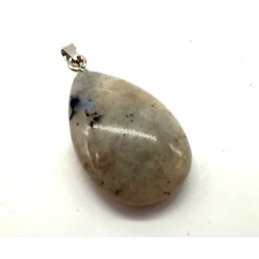 Pendentif Goutte Labradorite blanche (Péristérite)