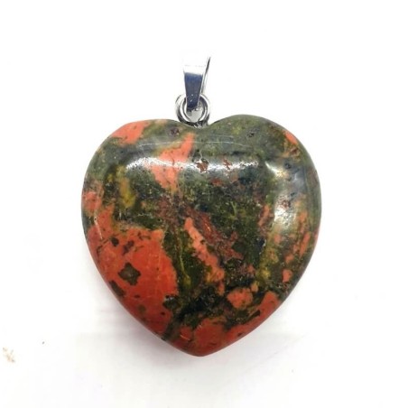 Pendentif Coeur Unakite