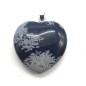 Pendentif Coeur Obsidienne Neige