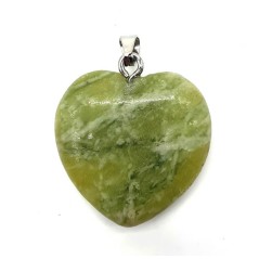 Pendentif Coeur Jade Verte