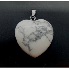 Pendentif Coeur Howlite