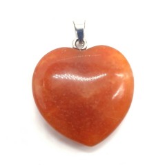 Pendentif Coeur Aventurine Orange