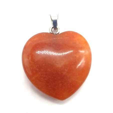 Pendentif Coeur Aventurine Orange