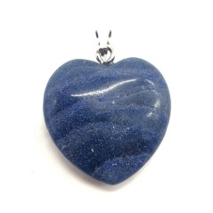 Pendentif Coeur Aventurine Bleue