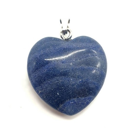 Pendentif Coeur Aventurine Bleue