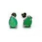 Boucles d'oreilles Argent 925 Jade Verte Larme