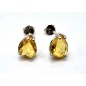 Boucles d'oreilles Argent 925 Citrine Larme