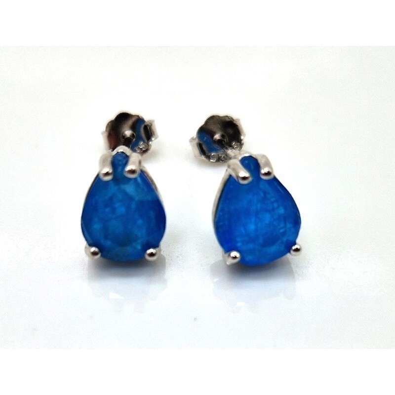 Boucles d'oreilles Argent 925 Apatite Larme