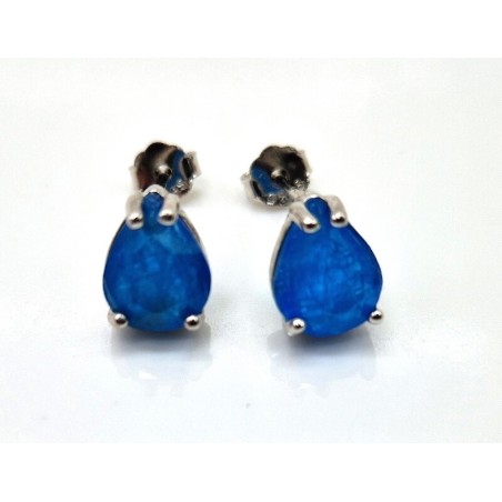 Boucles d'oreilles Argent 925 Apatite Larme