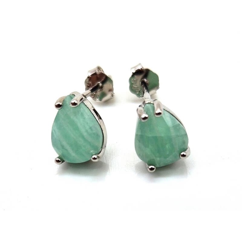 Boucles d'oreilles Argent 925 Amazonite Larme