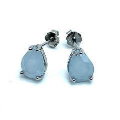 Boucles d'oreilles Argent 925 Aigue Marine Larme