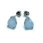 Boucles d'oreilles Argent 925 Aigue Marine Larme