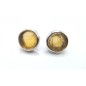 Boucles d'oreilles Argent 925 Citrine ronde brute