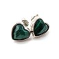 Boucles d'oreilles Argent 925 Malachite Cur