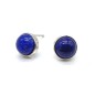 Boucles d'oreilles Argent 925 Lapis Lazuli ronde polie