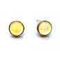 Boucles d'oreilles Argent 925 Citrine ronde polie