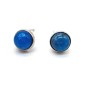 Boucles d'oreilles Argent 925 Apatite ronde polie