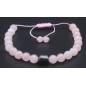 Bracelet en Quartz Rose Ajustable