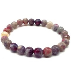 Bracelet Tourmaline Multicolore perles 8mm