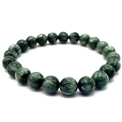 Bracelet Séraphinite perles 8mm