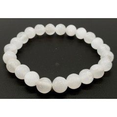 Bracelet Sélénite 'AA' perles 8mm