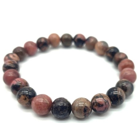 Bracelet Rhodonite perles 8mm