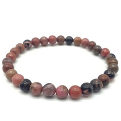 Bracelet  Rhodonite perles 6mm