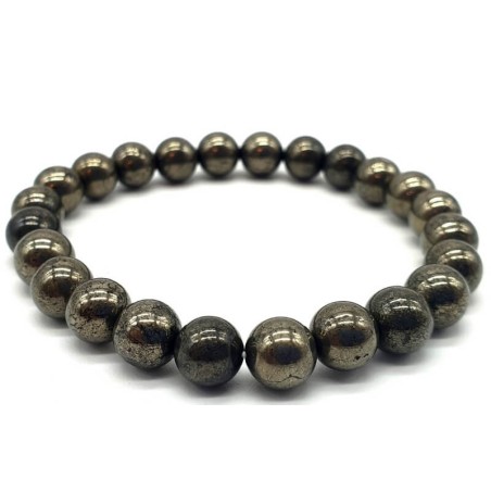 Bracelet Pyrite perles 8mm