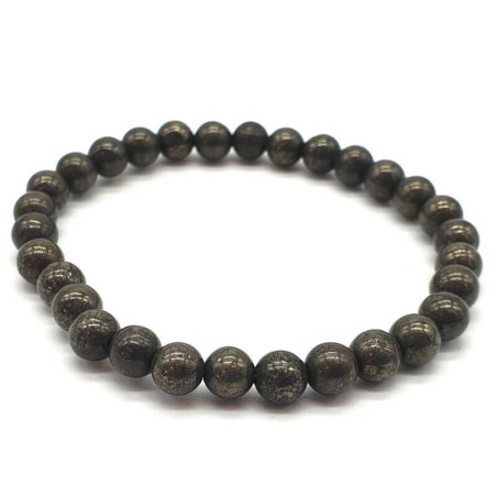 Bracelet Pyrite perles 6mm