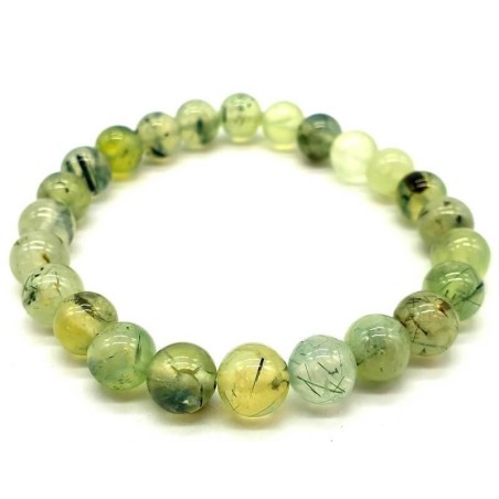 Bracelet Prehnite perles 8mm