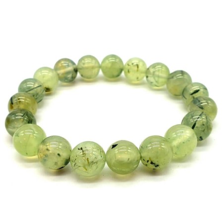 Bracelet Prehnite perles 10mm