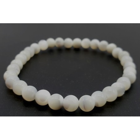 Bracelet nacre perles 6mm