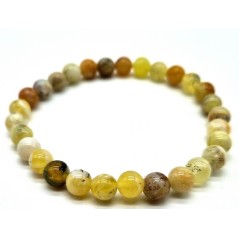 Bracelet Opale Jaune perles 6mm