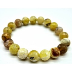 Bracelet Opale Jaune perles 10mm