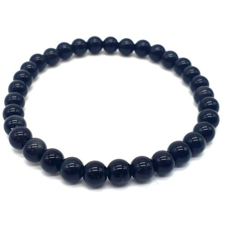 Bracelet Onyx Noir perles 6mm